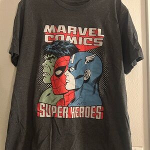 Marvel Dark Gray Crew Neck T-Shirt